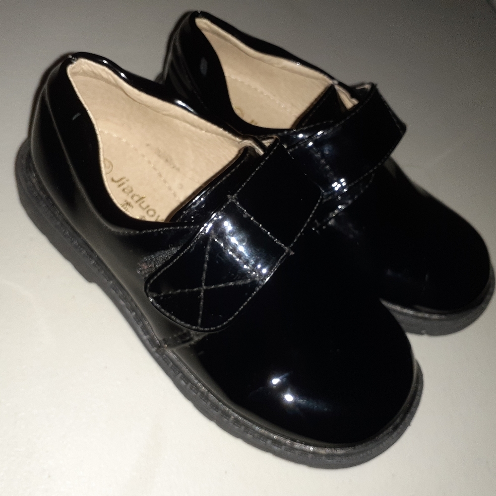 Boys Uniform Black Dress Shoes
